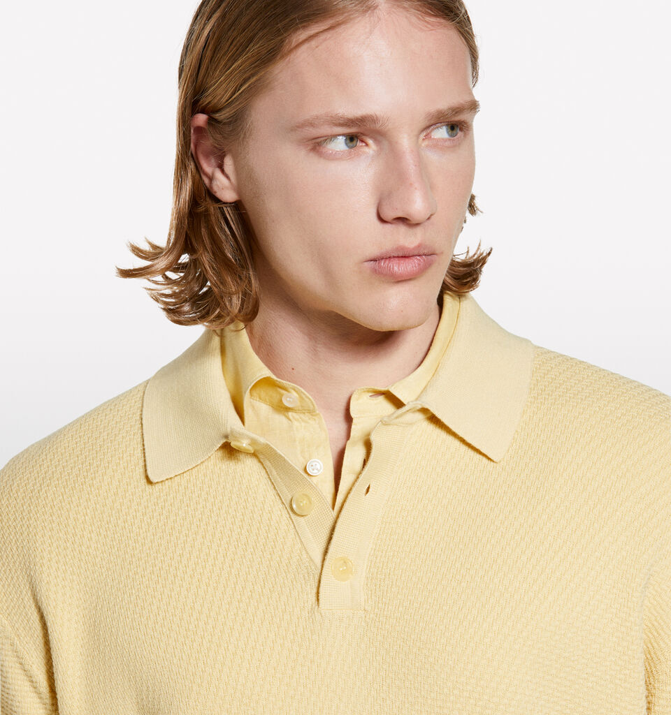 Polo amarelo de malha - polos para homem - Amarelo | Sisley image number 5